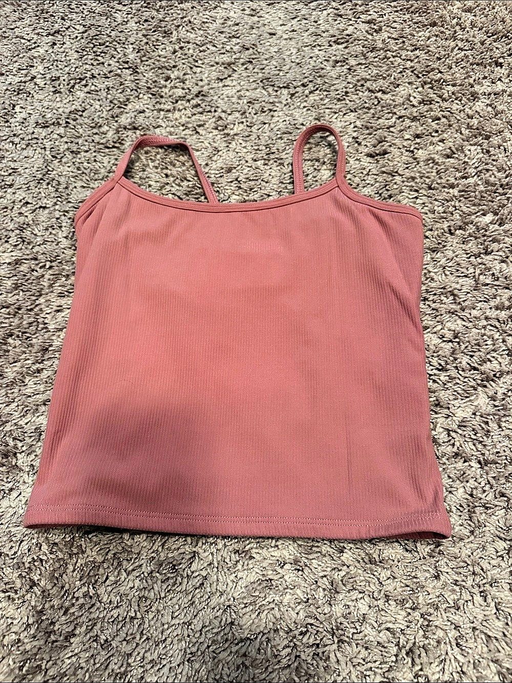 Ribbed Tank Top in Pink